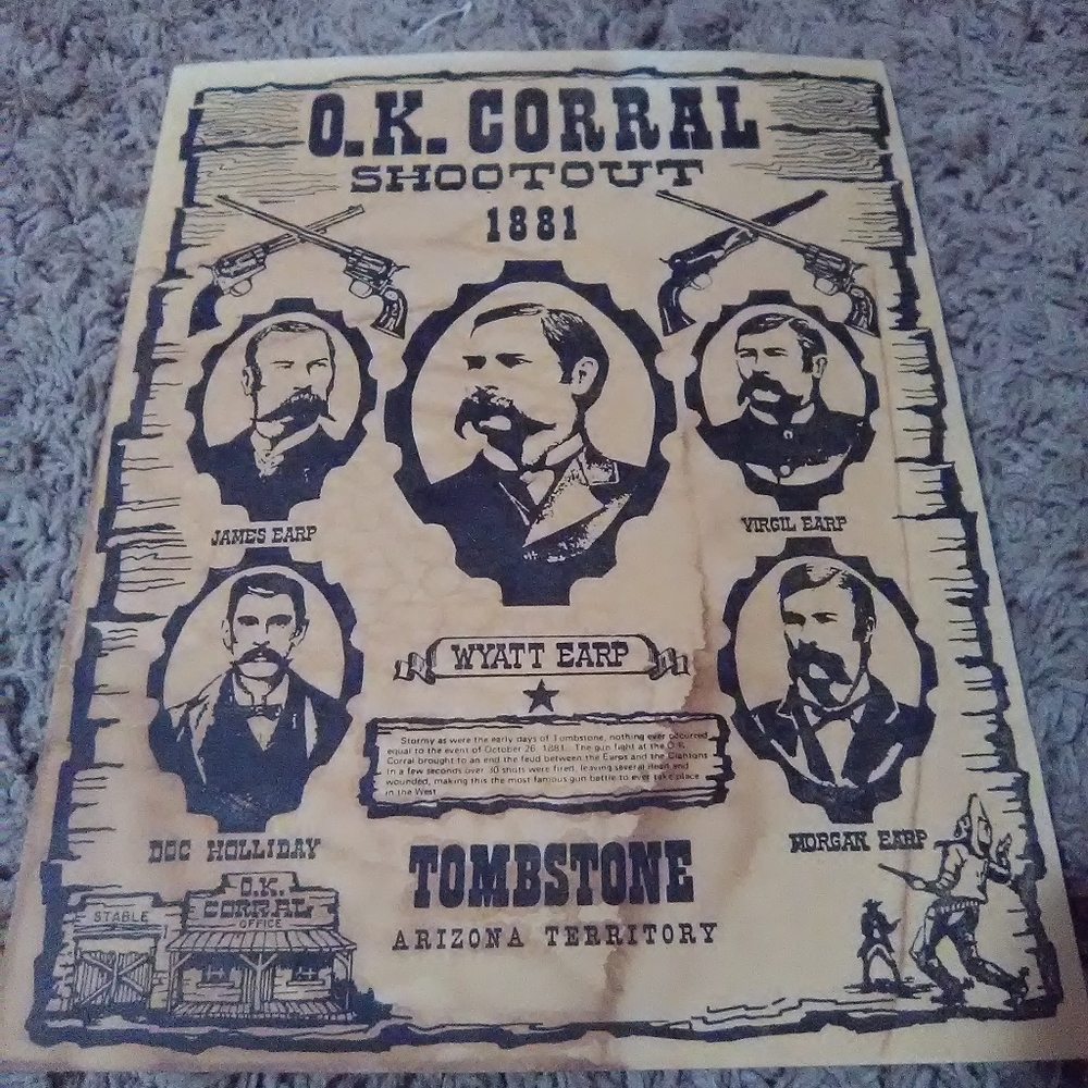 Ok corral vintage wanted poster